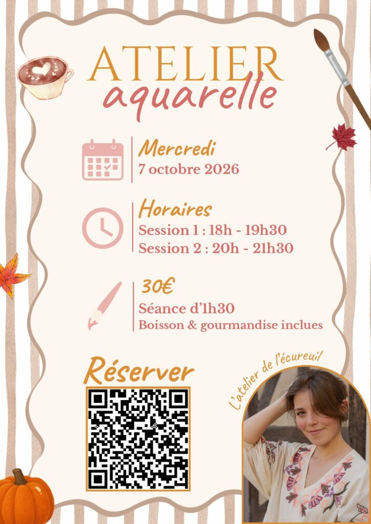 SOIREE Atelier Aquarelle avec L&rsquo;Atelier de L&rsquo;écureuil